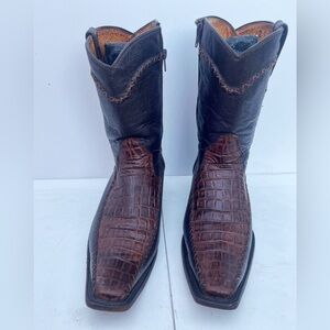 El Presidente Gold Collection Alligator Croc Boots